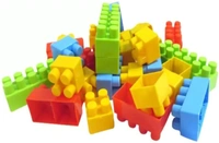 Kids Building Blocks Unbreakable Toy Set - 92 pcs + 8 Tyres, Multicolour